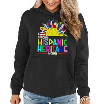 National Hispanic Heritage Month Latino Flags Sunflower Women Hoodie - Monsterry DE