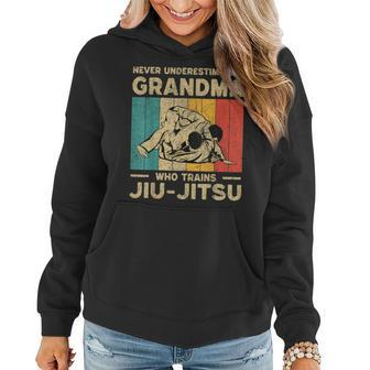 Never Underestimate A Grandma Bjj Brazilian Jiu Jitsu Gifts For Grandma Funny Gifts Women Hoodie | Mazezy