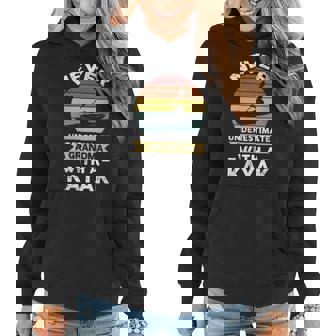 Never Underestimate A Grandma With A Kayak Kayak Gift For Womens Women Hoodie | Seseable CA