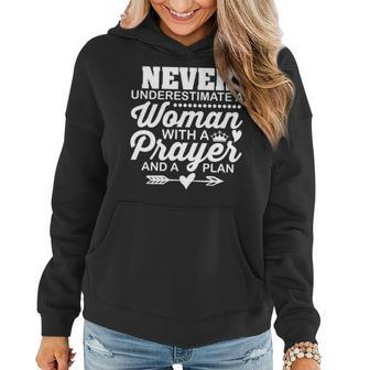 Never Underestimate A Woman Christian Church Religious Women Hoodie - Seseable