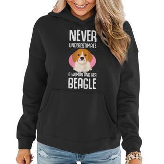 Never Underestimate Beagle Dog Clothes Gift Beagle Gift For Womens Women Hoodie - Seseable
