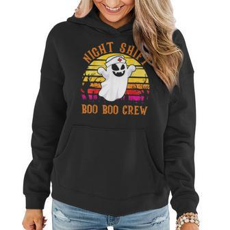 Night Shift Boo Boo Crew Ghost Nurse Halloween Nursing Women Hoodie | Mazezy