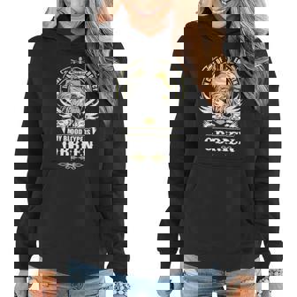 Obrien Name Gift My Blood Type Is Obrien Women Hoodie | Seseable CA