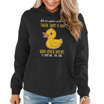 Once There Was A Girl Who Loved Ducks Women Hoodie - Seseable