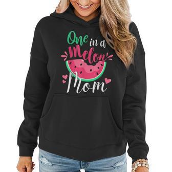 One In A Melon Mom Birthday Party Matching Family Group Women Hoodie - Seseable