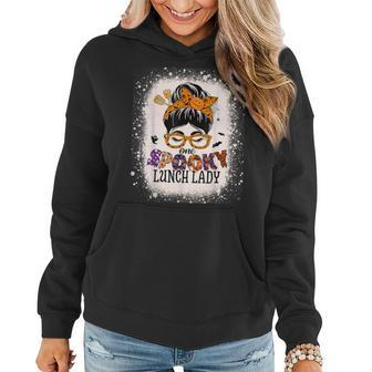 One Spooky Lunch Lady Bleached Halloween Women Hoodie - Monsterry CA