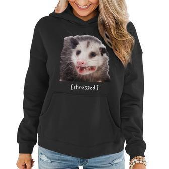 Opossum Stressed Funny Street Cat Meme Men Women Women Hoodie - Seseable
