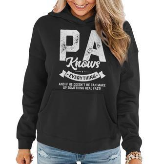 Pa Knows Everything 60Th Gift Funny Fathers Day Women Hoodie | Mazezy