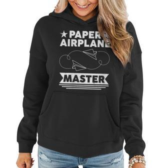 Paper Airplane Master Paper Plane Making Origami Women Hoodie | Mazezy