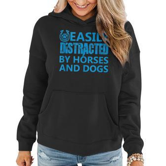 Paw Print Horse Shoe Equestrian Horse Riding For Women Women Hoodie | Mazezy