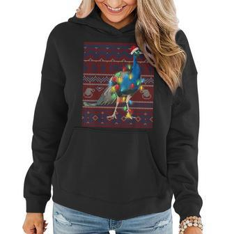 Peacock Christmas Lights Ugly Sweater Goat Lover Women Hoodie | Mazezy
