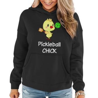 Pickleball Gift Pickle Ball Chick Player Women Hoodie | Mazezy