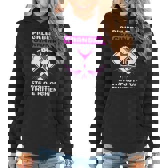 Pickleball Grandma Stays Out Of The Kitchen Grandmother Women Hoodie | Mazezy