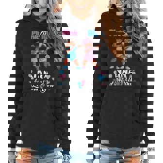 Pink Or Blue Nana Loves You Black Baby Gender Reveal Party Women Hoodie | Mazezy