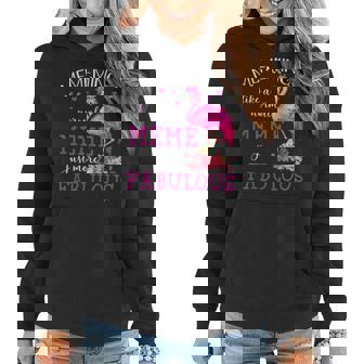 Pinks Mememingo Like A Normal Meme Flamingo Funny Grandma Women Hoodie | Mazezy