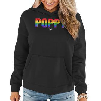 Poppy Lgbt Gay Pride Month Lgbtq Fathers Day Rainbow Flag Women Hoodie | Mazezy