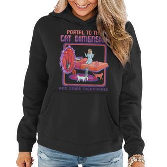 Portal To The Cat Dimension Funny Cat Kitten Lover Men Women Women Hoodie - Seseable