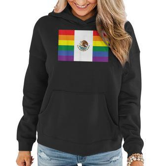 Pride Month Rainbow Lgbtq Gay Pride Ally Mexico Pride Flag Women Hoodie | Mazezy