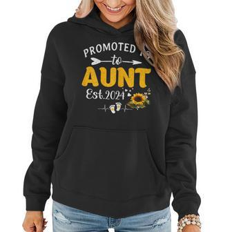 Promoted To Aunt 2024 First Time New Aunt Women Hoodie - Seseable