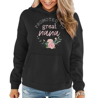 Promoted To Grandma First Time Nana Pregnancy Announcement Women Hoodie | Mazezy DE