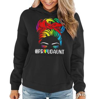 Proud Aunt Pride Lgbt Flag Gay Lesbian Matching Family Women Hoodie | Mazezy