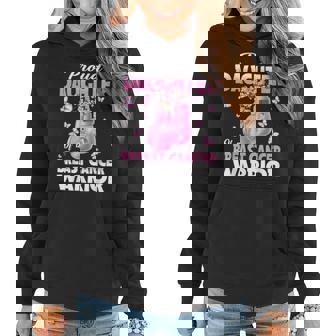 Proud Daughter Of A Breast Cancer Warrior Boxing Gloves Women Hoodie - Seseable