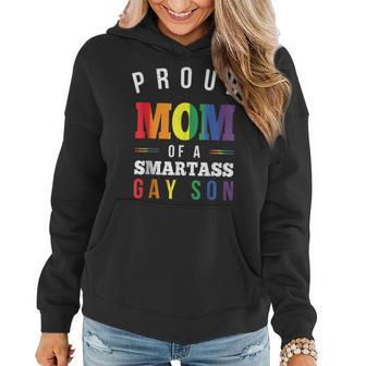 Proud Mom Of A Smartass Gay Son Lgbt Gay Pride Event Women Hoodie | Mazezy
