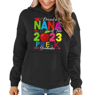 Proud Nana Of Two 2023 Prek Graduates Costume Family Women Hoodie | Mazezy