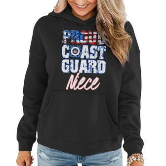 Proud Patriotic Usa Coast Guard Niece Usa Flag Women Patriotic Funny Gifts Women Hoodie | Mazezy