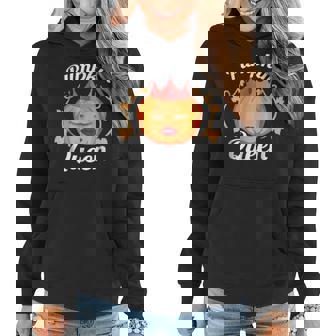 Pumpkin Queen Pumpkins Spice Halloween Fall Season Halloween Women Hoodie | Mazezy