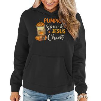 Pumpkin Spice And Jesus Christ Coffee Lovers Women Hoodie | Mazezy