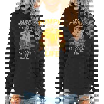 Pumpkin Spice Is The Spice Of Life Fall Autumn Halloween Halloween Women Hoodie | Mazezy