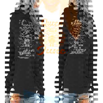 Queen Was Born In June Black History Birthday Junenth Women Hoodie | Mazezy