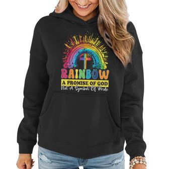 Rainbow A Promise Of God Not A Symbol Of Pride Pride Month Funny Designs Funny Gifts Women Hoodie | Mazezy AU