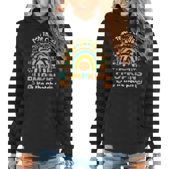 Rainbow I Teach The Cutest Pumpkins In The Patch Halloween Halloween Women Hoodie | Mazezy