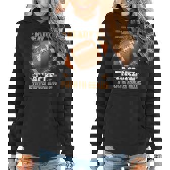 Ready To Tackle 4Th Grade Football Rugby First Day Of School Women Hoodie | Mazezy