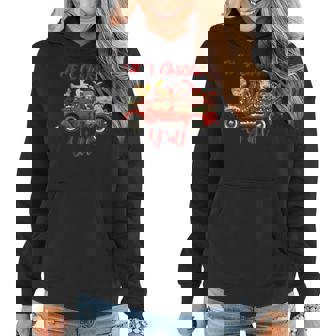 Red Farm Truck Farm Animal Farmer Girl It's Christmas Y'all Women Hoodie | Mazezy