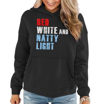 Red White & Nattylight For 4Th Of July Women Hoodie | Mazezy