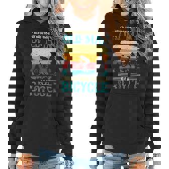 Retired Biker Never Underestimate An Old Man On A Bicycle Women Hoodie | Mazezy
