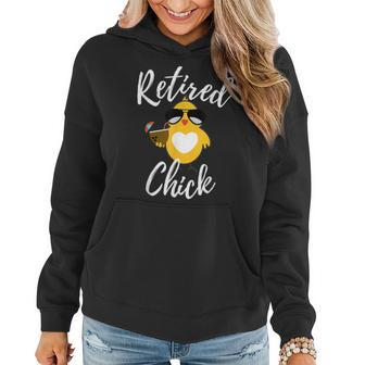 Retired Chick Funny Retirement Party Chicken Gift Idea Retirement Funny Gifts Women Hoodie | Mazezy