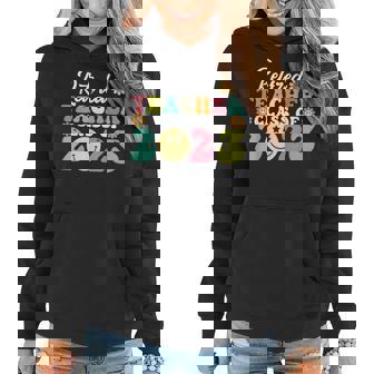 Retired Teacher Class Of 2023 Groovy Boho Flower Retirement Women Hoodie | Mazezy
