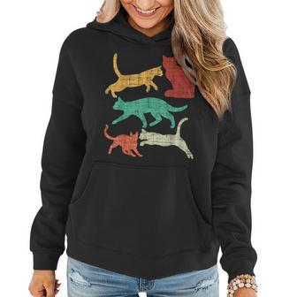 Retro Cat Lover Vintage Cat Lovers For Cat Mom & Dad Women Hoodie | Mazezy
