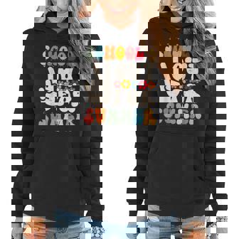 Retro Groovy Schools Out For Summer Graduation Teacher Kids Women Hoodie | Mazezy