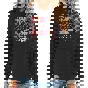 Retro Halloween Spooky Season Fall Season Halloween Women Hoodie | Mazezy