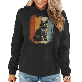Retro Style Kurilian Bobtail Cat Women Hoodie | Mazezy
