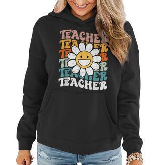 Retro Teacher Colorful - Elementary School Teacher Women Hoodie | Mazezy