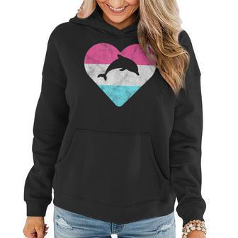 Retro Vintage Dolphin For Or Girls Women Hoodie | Mazezy