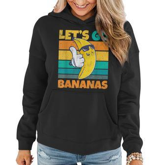 Retro Vintage Funny Banana Meme Let Go Banana Cool Bananas Women Hoodie | Mazezy