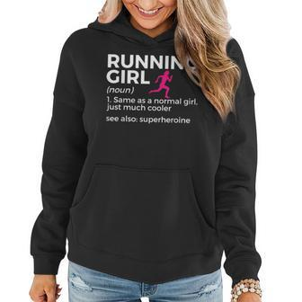 Running Girl Definition Runner Women Hoodie - Seseable