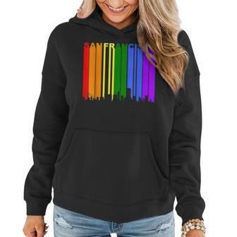 San Francisco Ca Downtown Rainbow Lgbt Gay Pride Women Hoodie | Mazezy